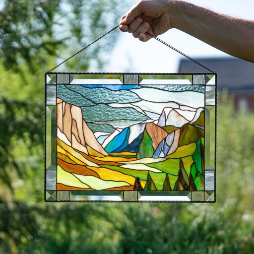 how-to-hang-stained-glass-panels